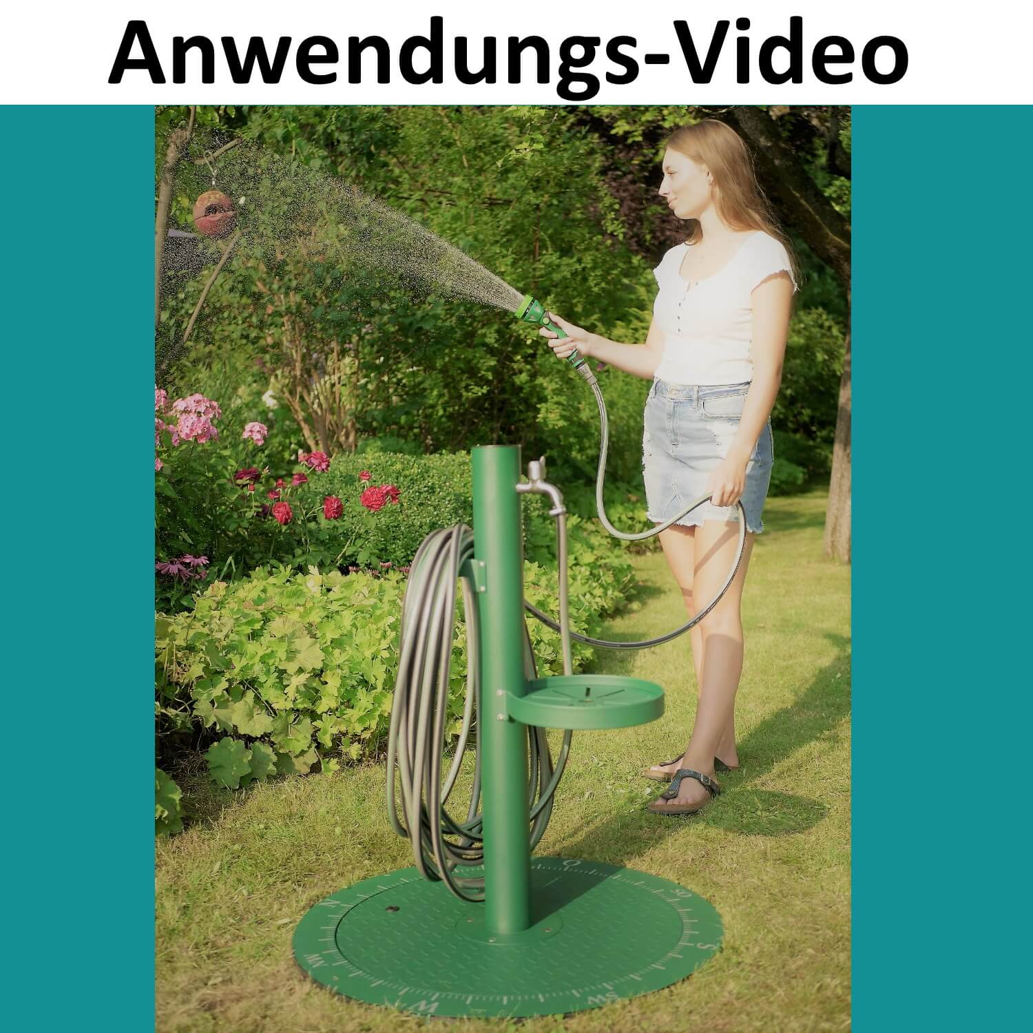 10000 L NEO Flachtank Komplettset Automatikanlage Zapfsäule STELIA Regenwasseranlage Zisterne flach Erdtank Regenwasserzisterne Set Gartenbewässerung Skizze mit Schachtaufsatz